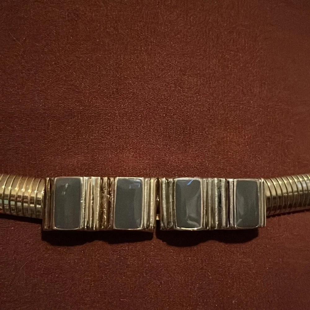 VINTAGE Slinky Gold Tone Snake Belt